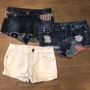 Rue21 denim shorts- lot of 3